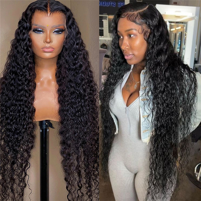 13x6 HD Lace Human Hair Deep Wave Lace Front Wigs